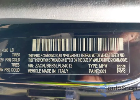 2020 Jeep Renegade Latitude 4X4 из США, поврежденный, VIN ZACNJBBB5LPL84012